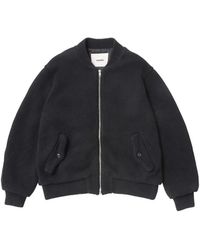 vowels - Knitted Zip-Up Bomber Jacket - Lyst
