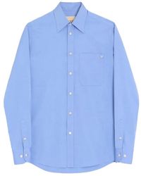 Valentino Garavani - Oxford Cotton Shirt With Vgold - Lyst