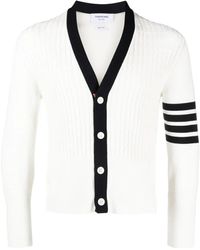 Thom Browne - Cardigan Con Dettaglio A 4 Righe - Lyst