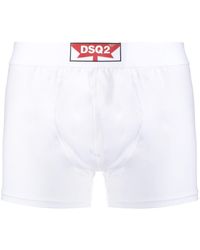 DSquared² Logo Waistband Boxers - White