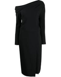 Theory - Off-Shoulder Midi Dress - Lyst