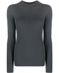 Emporio Armani - Long-sleeved Ribbed-knit Jumper - Lyst