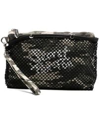 Secret Pon-pon - City Camouflage-Print Mesh-Overlay Clutch Bag - Lyst