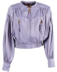 Elisabetta Franchi - Zipped Cropped Jacket - Lyst