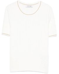 Lacoste - Cable-Knit T-Shirt - Lyst