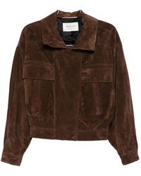 Saint Laurent - Zipa-Fastening Suede Jacket - Lyst