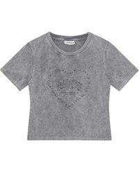 Ganni - Logo-Embroidered T-Shirt - Lyst