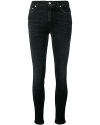 Heron Preston Jean crop à effet délavé - Noir