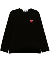 COMME DES GARÇONS PLAY - Heart-Patch T-Shirt - Lyst