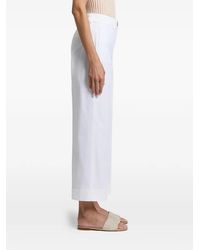 Peserico - Pressed-Crease Turn-Up Trousers - Lyst