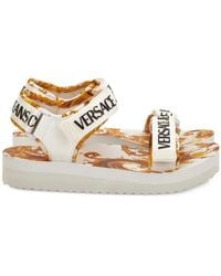 Versace Jeans Couture - Logo Strap Sandals - Lyst