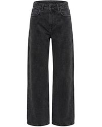 Benetton - Embellished Wide-Leg Jeans - Lyst