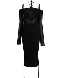 ANDREADAMO - Cold-Shoulder Knitted Midi Dress - Lyst