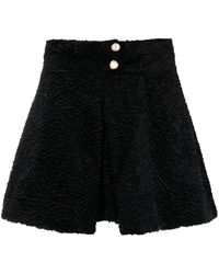 Casablancabrand - Box-pleat Detail Jacquard Velvet Miniskirt - Lyst