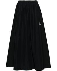 Balenciaga - Logo-Embroidered Maxi Skirt - Lyst
