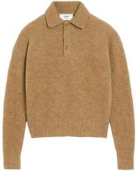 Ami Paris - Langärmeliges Ami Poloshirt - Lyst