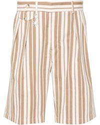 Manuel Ritz - Halo-stripe Bermuda Shorts - Lyst