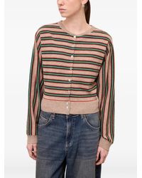 Ottod'Ame - Striped Button-Front Cardigan - Lyst
