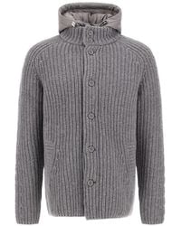 Herno - Cardigan Con Cappuccio - Lyst