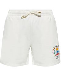 CASABLANCA - Embroidered-Logo Shorts - Lyst