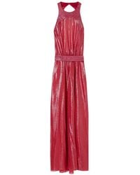 Giorgio Armani - Maxi-Jurk Met Halternek Verfraaid Met Kristallen - Lyst