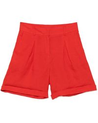 MAISON 123 - Tanguy Pleated Turn-Up Shorts - Lyst
