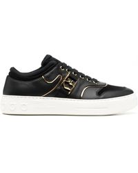 Ferragamo - Borg Logo Low-Top Sneakers - Lyst