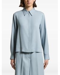 Peserico - Point-Collar Long-Sleeved Shirt - Lyst