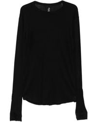 Thom Krom - Thumb-Slot Raw-Edge Long-Sleeve T-Shirt - Lyst