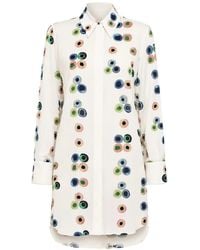 Chloé - Printed Silk Shirt Dress - Lyst
