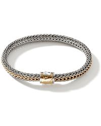 John Hardy - 18kt Gold And Sterling Silver Icon Reversible Bracelet - Lyst