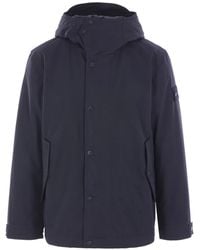 Stone Island - Hooded Cotton Jacket - Lyst