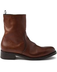 Prada - Bottines Zippées 40 Mm En Cuir - Lyst