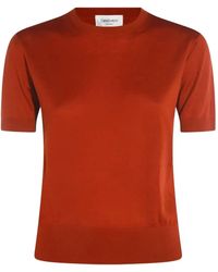 Saint Laurent - Short-Sleeve Crew-Neck Sweater - Lyst