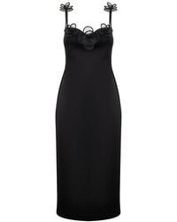 David Koma - Flower-Embellishment Midi Dress - Lyst