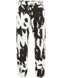 Alexander McQueen - Organic Cotton Graffiti Trousers - Lyst
