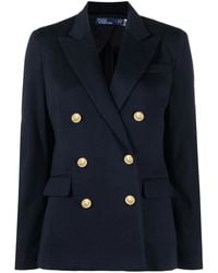 Gentry Portofino - Double-Breasted Knitted Blazer - Lyst