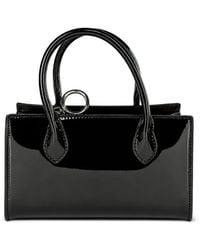 Benetton - Mini Patent-Finish Tote Bag - Lyst