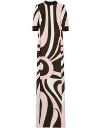 PUCCI - Abstract-Pattern Print Maxi Dress - Lyst
