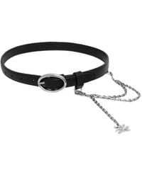 KARL LAGERFELD - Chain-Link Crystal-Embellished Belt - Lyst
