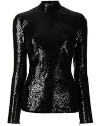 Ralph Lauren - Sequin-Embellished Long-Sleeve Top - Lyst