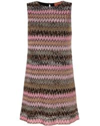 Missoni - Vestido corto con motivo en zigzag - Lyst
