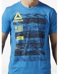 Reebok - One Series Speedwick T-Shirt Met Print - Lyst