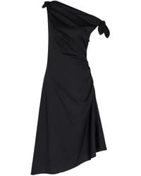 STAUD - Bellaria One-Shoulder Ruched Midi Dress - Lyst