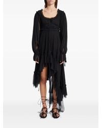 Ann Demeulemeester - Vestido Giti Con Dobladillo Asimétrico Y Volantes - Lyst