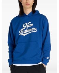 New Balance - Logo-Print Hoodie - Lyst