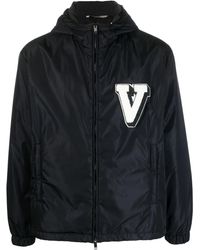 Valentino Garavani - Chaqueta con capucha y parche del logo - Lyst