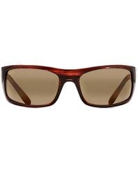 Maui Jim - Peahi Rectangle-Frame Sunglasses - Lyst