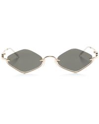 Gucci - Gafas de sol Double G con montura geométrica - Lyst