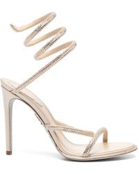 Rene Caovilla - Cleo Crystal-Embellished Sandals - Lyst